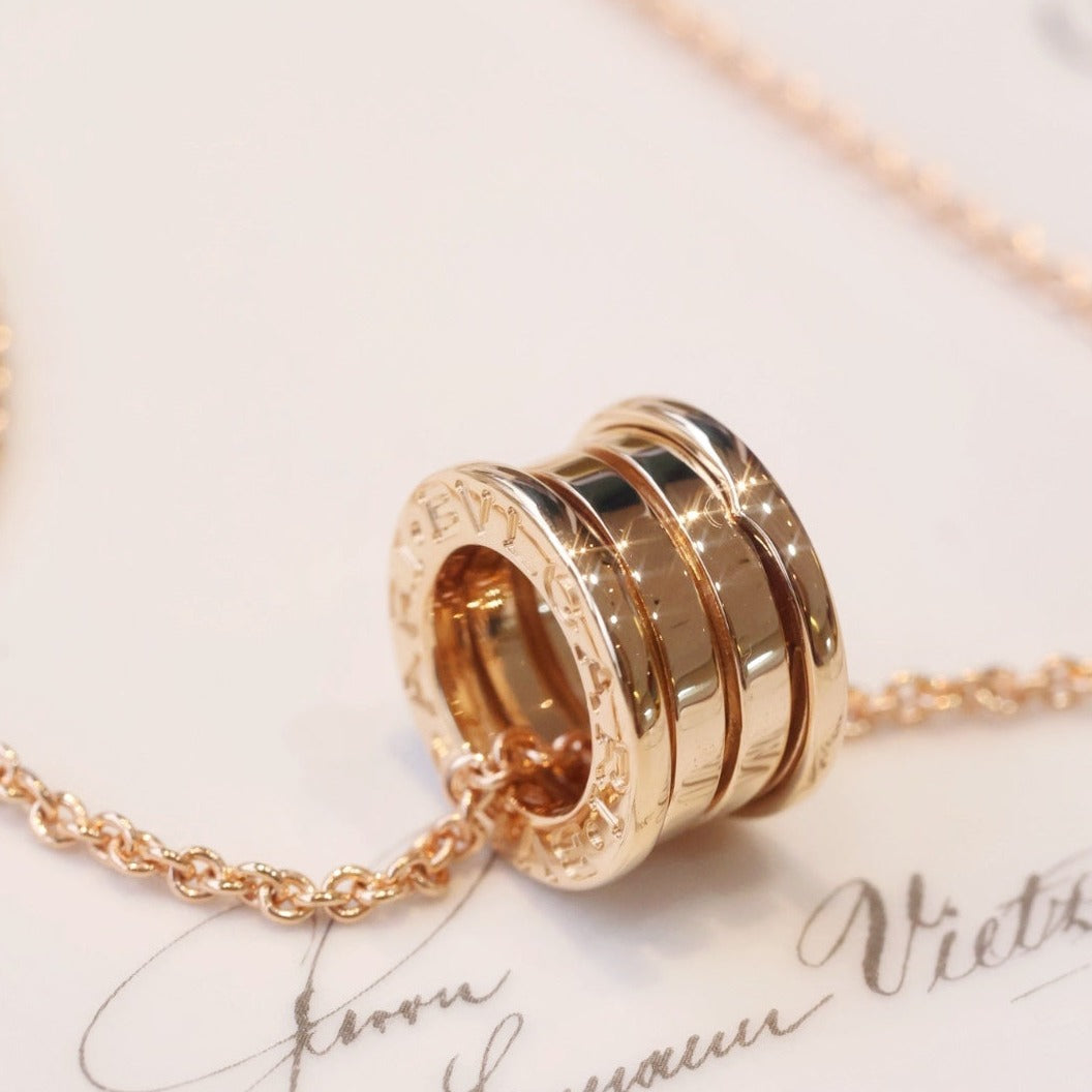 [Velnora Jewelry]ZERO 1 PINK GOLD NECKLACE